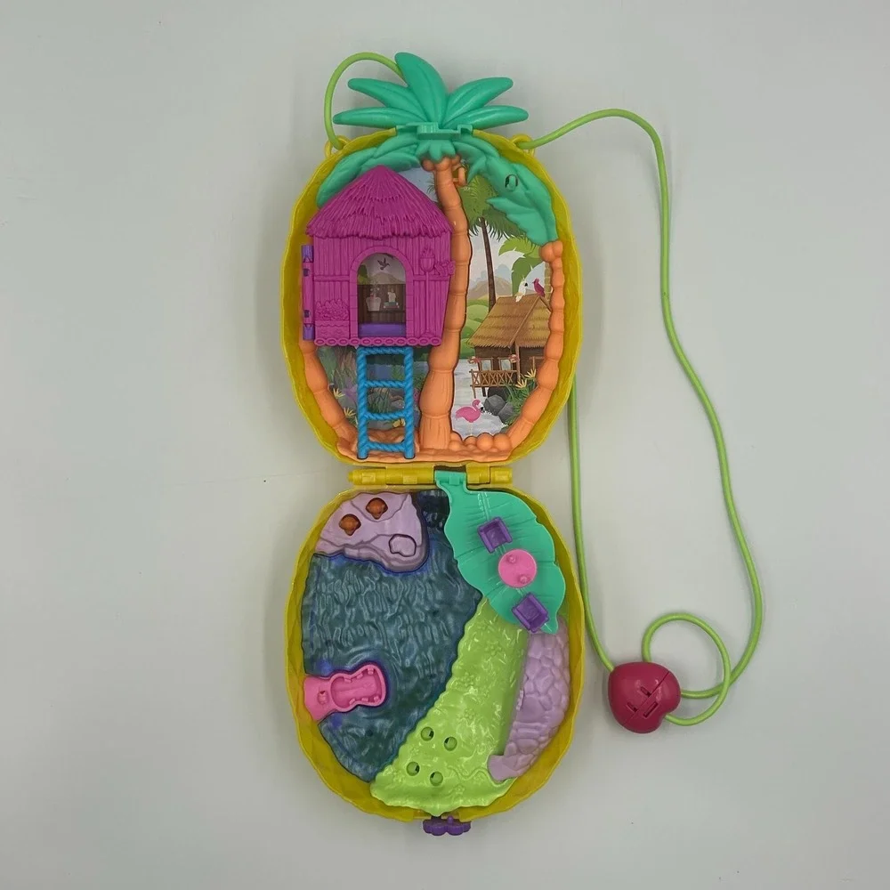 Set of 3 Polly Pocket Playsets - Milkshake, Pineapple & Unicorn Cake Playsets‎